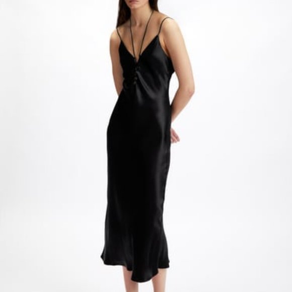 Zara Dresses & Skirts - NWT SATIN EFFECT MIDI DRESS.